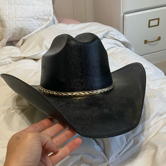 NEW - BLACK COWBOY HAT - Picture 2 of 4